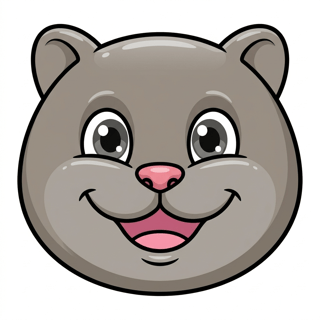 Big head: Grey cat