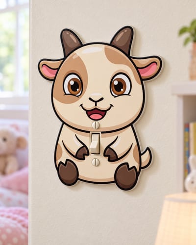 Friendly Goat Light Switch Cover