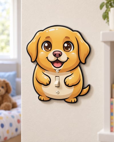Golden Retriever Puppy Light Switch Cover