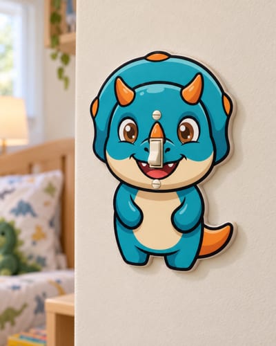 Triceratops Light Switch Cover