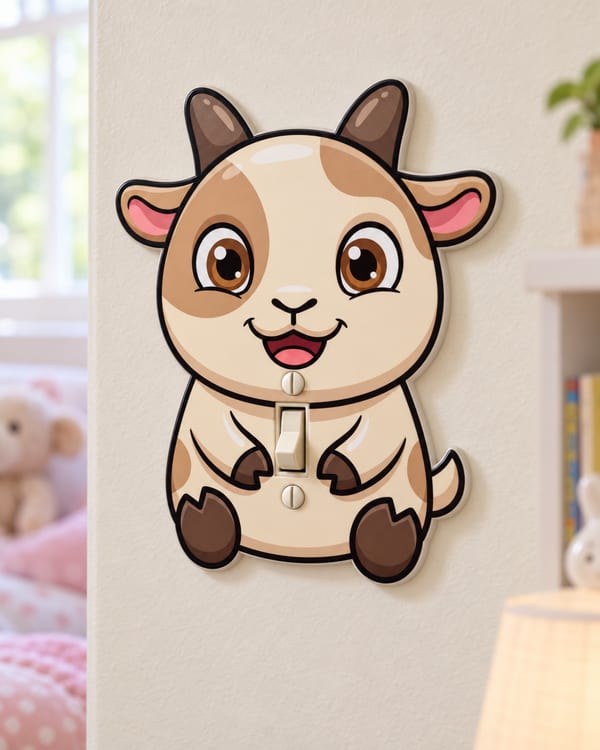 Friendly Goat Light Switch Cover