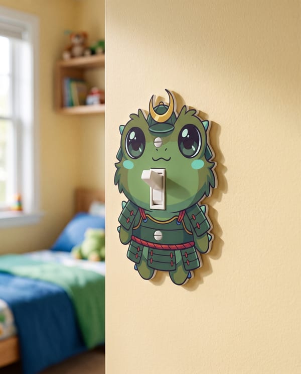 Samurai Frog Light Switch Cover