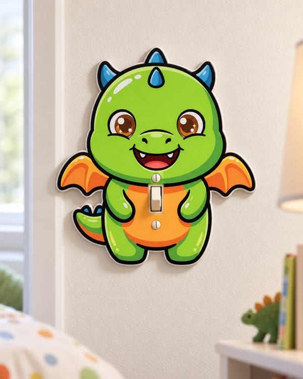 Long Neck Dinosaur Light Switch Cover