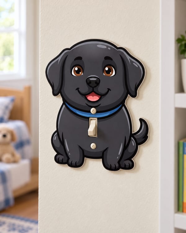 Blue Collar Black Lab Light Switch Cover
