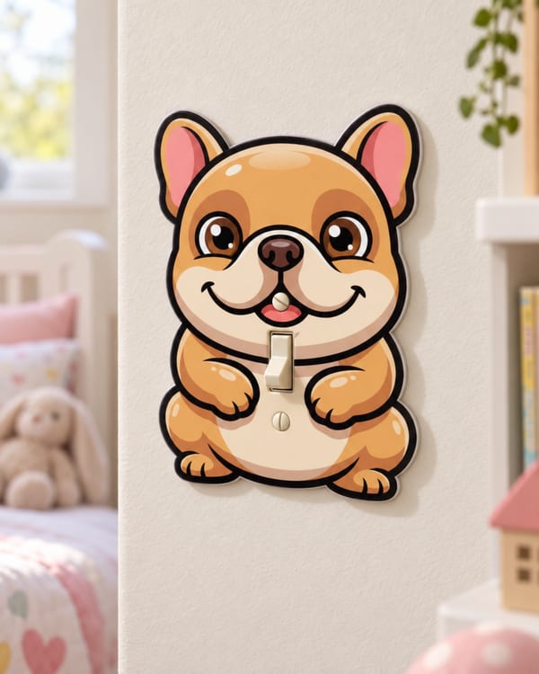 French Bulldog Light Switch Cover