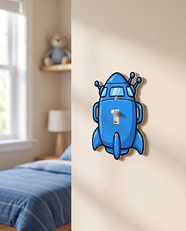 Rocketship Light Switch Cover