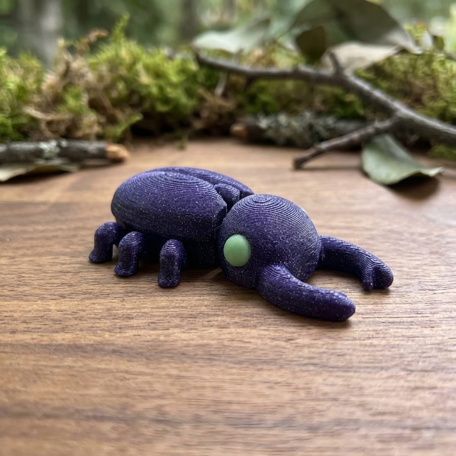 Hercules Beetle Flexi Mini 3D Printed Articulated Fidget Toy Collectible Desk Accessory