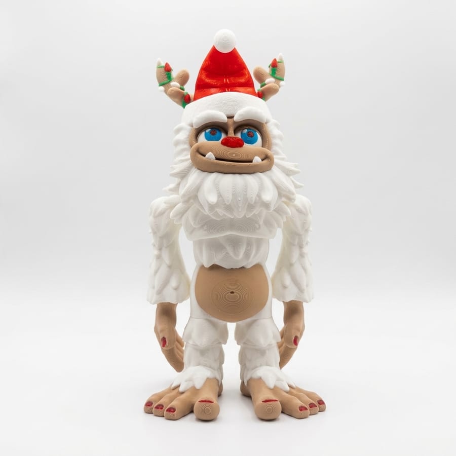 Flexi Christmas Big Foot Sasquatch Santa Hat & Antlers — photo 3