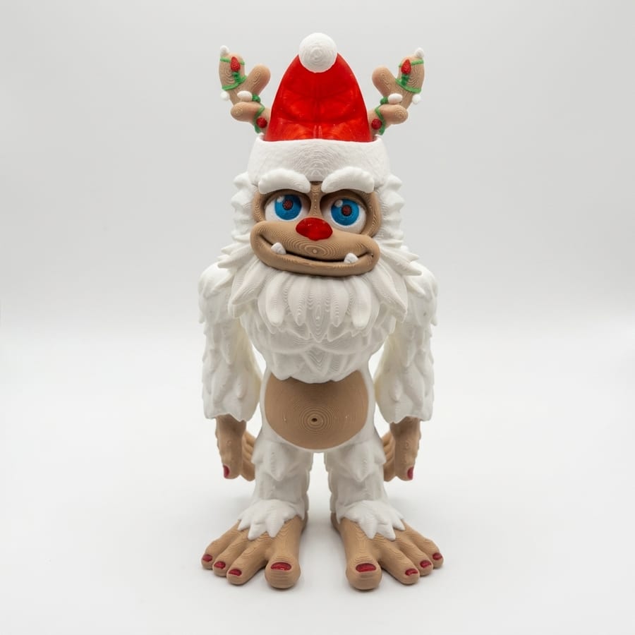Flexi Christmas Big Foot Sasquatch Santa Hat & Antlers — photo 5