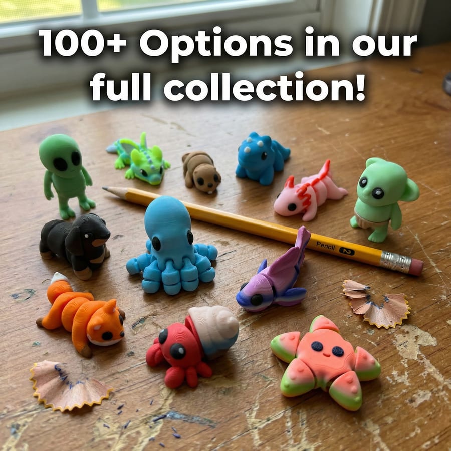 Beta Fish Flexi Mini 3D Printed Articulated Fidget Toy - Desk Collectible — photo 4