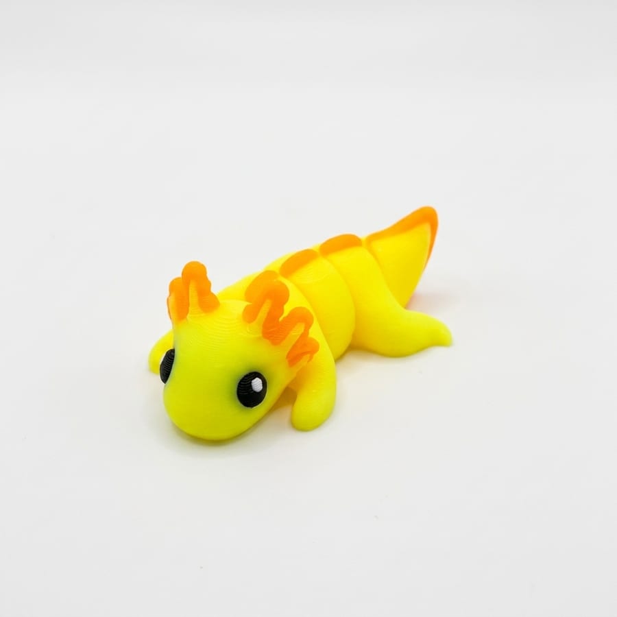 Blue Axolotl Flexi Mini 3D Printed Articulated Fidget Toy Collectible Desk Accessory — photo 8