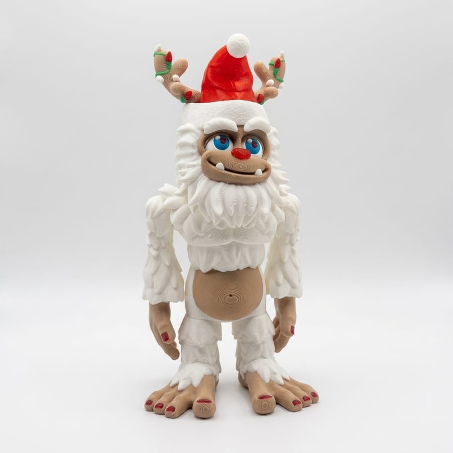 Flexi Christmas Big Foot Sasquatch Santa Hat & Antlers — photo 4