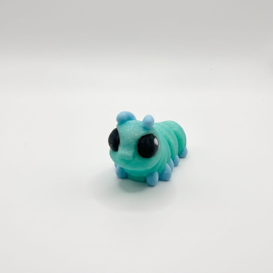 Caterpillar Flexi Mini 3D Printed Articulated Fidget Toy - Desk Collectible Stress Relief Gift — photo 4