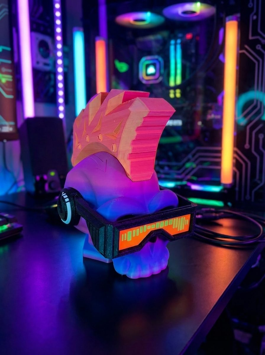 Cyber Skull Headset Holder