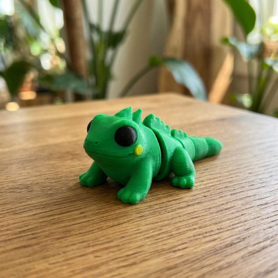 Lizard Flexi Mini 3D Printed Articulated Fidget Toy Collectible Desktop Stress Relief