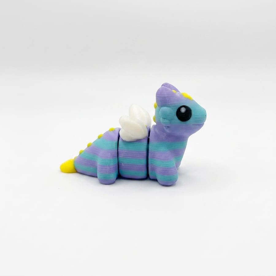 Celestial Dragon Flexi Mini 3D Printed Articulated Fidget Toy Collectible Desktop Stress Relief — photo 2
