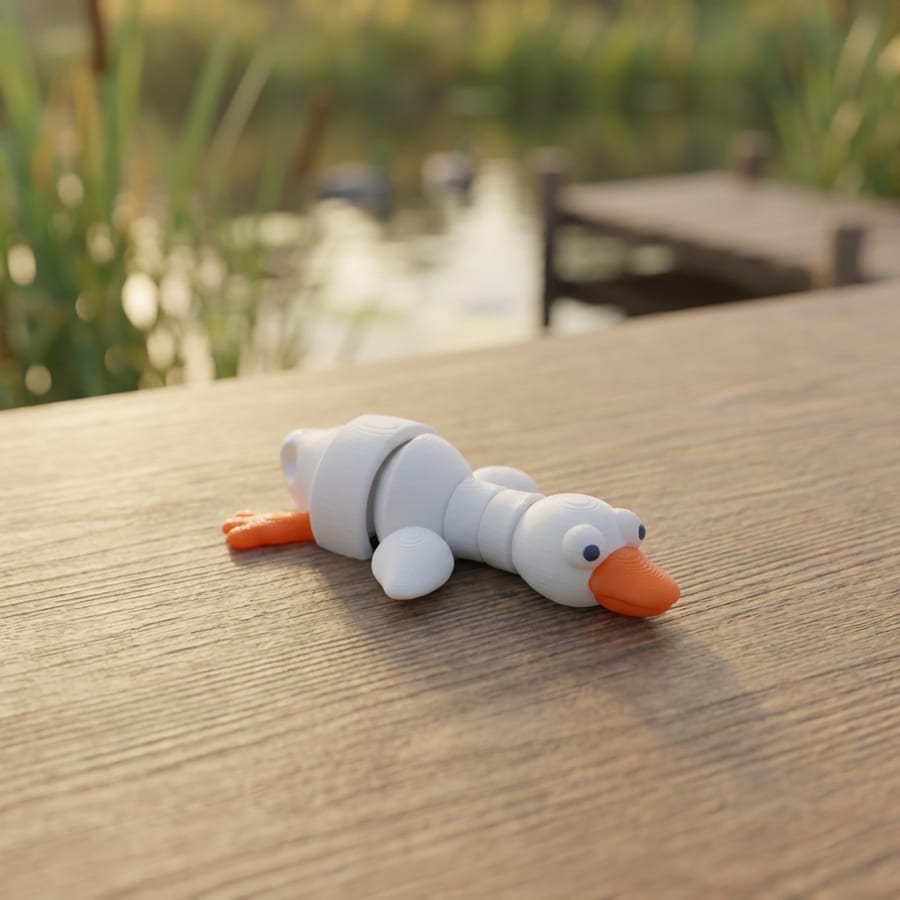 Goose Flexi Mini 3D Printed Articulated Fidget Toy - Collectible Desk Toy with Moving Parts