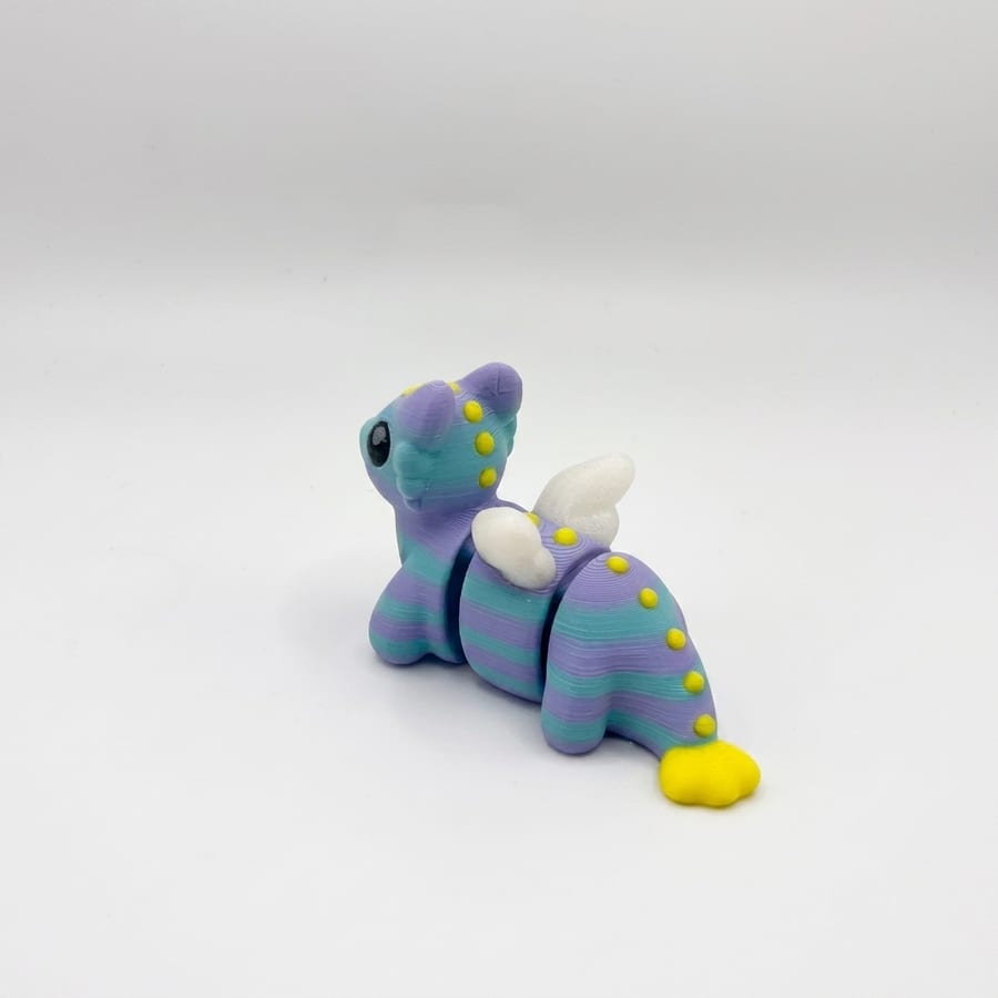 Celestial Dragon Flexi Mini 3D Printed Articulated Fidget Toy Collectible Desktop Stress Relief — photo 4
