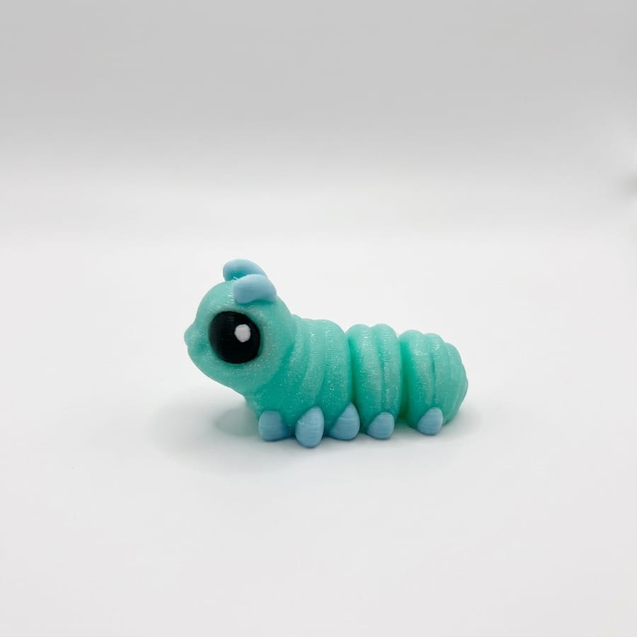 Caterpillar Flexi Mini 3D Printed Articulated Fidget Toy - Desk Collectible Stress Relief Gift — photo 3