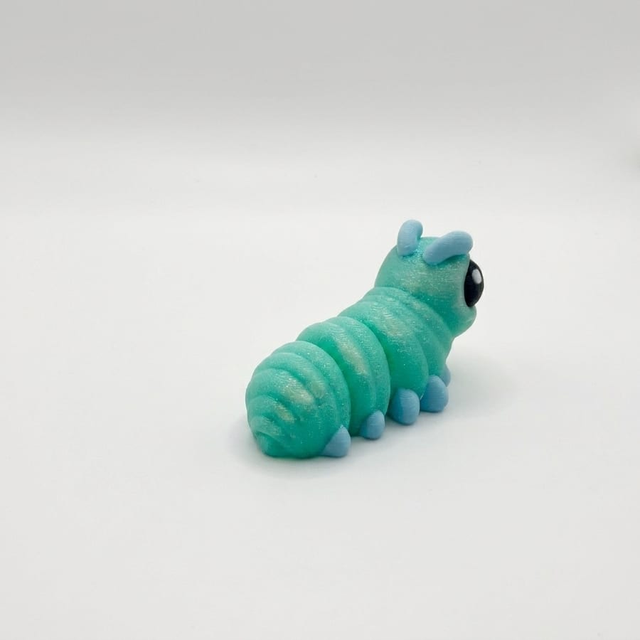 Caterpillar Flexi Mini 3D Printed Articulated Fidget Toy - Desk Collectible Stress Relief Gift — photo 5