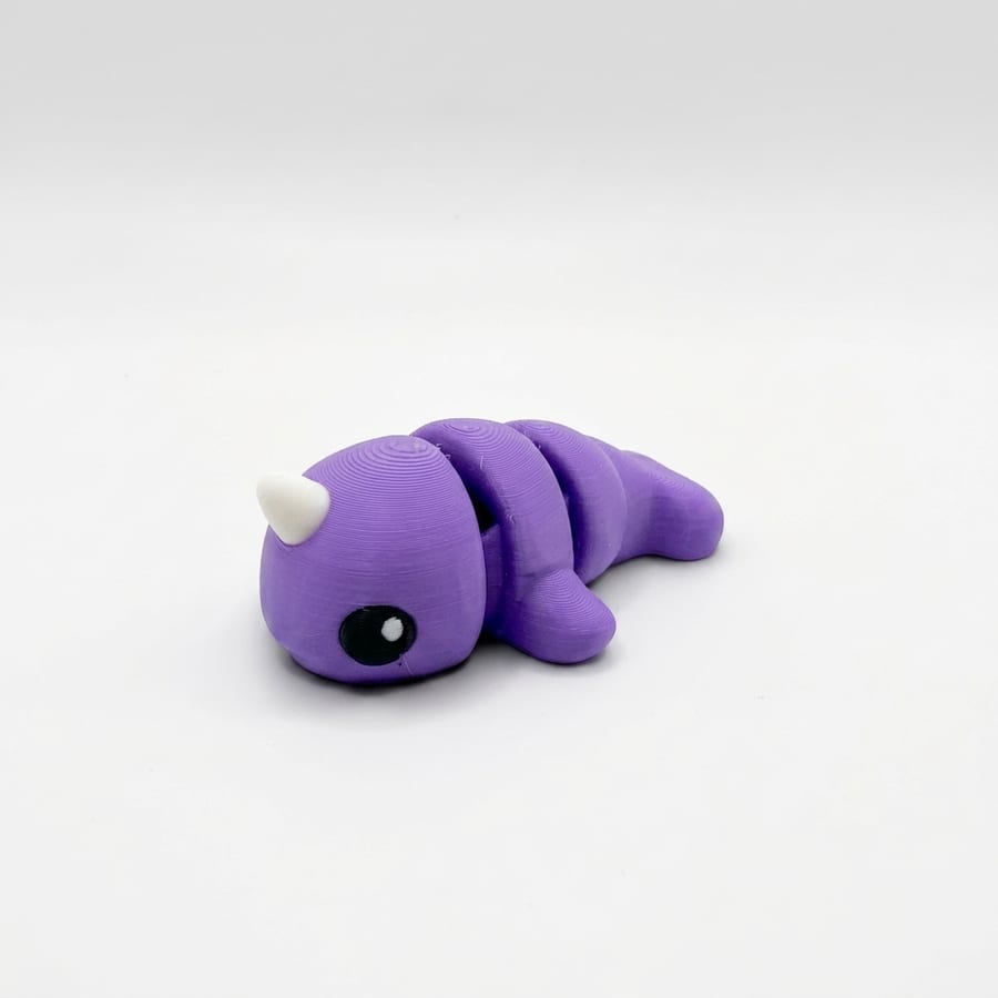 Narwhal Flexi Mini 3D Printed Articulated Fidget Toy - Collectible Desk Toy Gift — photo 3