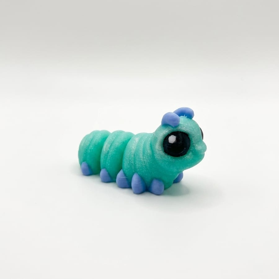 Caterpillar Flexi Mini 3D Printed Articulated Fidget Toy - Desk Collectible Stress Relief Gift — photo 6