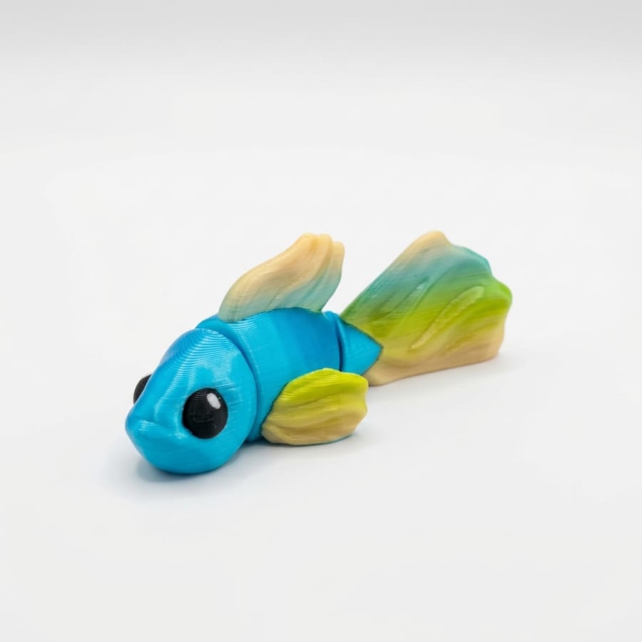 Beta Fish Flexi Mini 3D Printed Articulated Fidget Toy - Desk Collectible — photo 2