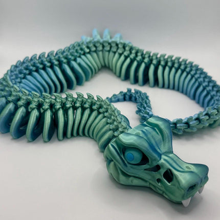 Flexi Factory 3D Printed Articulated Snake - Large - Fidget Toy - Posable Dragon Snake - Fun Gift - Desk Toy - Flexi Reptile